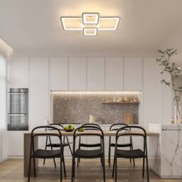 COMELY Dimmable LED Ceiling Light, 54W Square Acrylic Silver Ceiling Lights - thumbnail 7