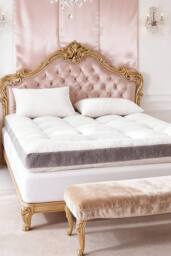 Living and Home 10cm Thickness Plush Mattress Topper in White - Size: Super King - thumbnail 4