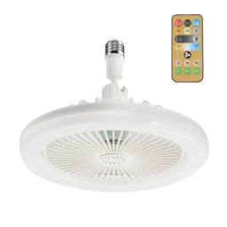 VOGREX Ceiling Fan LED Light Remote Control Lighting Bedroom Livingroom in White