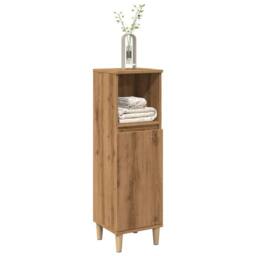 Berkfield Home Durable Bathroom Cabinet Artisan Oak 30x30x100 cm Engineered Wood in Brown - Size: 30 x 30 x 100 cm
