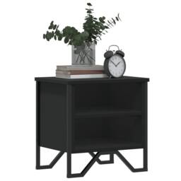 Berkfield Home Elegant Bedside Cabinet Black 40x30x40 cm Engineered Wood - Size: 40 x 30 x 40 cm - thumbnail 4