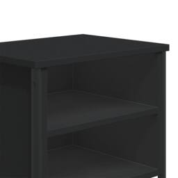 Berkfield Home Elegant Bedside Cabinet Black 40x30x40 cm Engineered Wood - Size: 40 x 30 x 40 cm - thumbnail 8