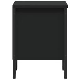 Berkfield Home Elegant Bedside Cabinet Black 40x30x40 cm Engineered Wood - Size: 40 x 30 x 40 cm - thumbnail 6