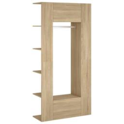 Berkfield Home Hallway Cabinets 2 pcs Sonoma Oak Engineered Wood in Brown - thumbnail 3