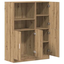 Berkfield Home 2 Piece Kitchen Cabinet Set Artisian Oak Engineered Wood in Brown - thumbnail 4
