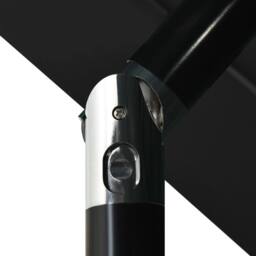 Berkfield Home 3-Tier Parasol with Aluminium Pole Black 3.5 m - thumbnail 6