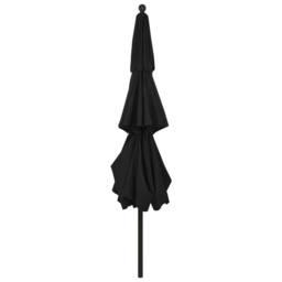 Berkfield Home 3-Tier Parasol with Aluminium Pole Black 3.5 m - thumbnail 4