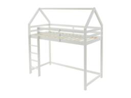 Vente-unique Cabin High Sleeper Bed 90 X 190 Cm - Solid Pine - White - TARZIA - Size: Single - thumbnail 6