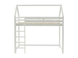 Vente-unique Cabin High Sleeper Bed 90 X 190 Cm - Solid Pine - White - TARZIA - Size: Single