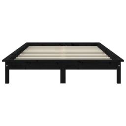 Berkfield Home Bed Frame Black 160x200 cm Solid Wood Pine - thumbnail 5