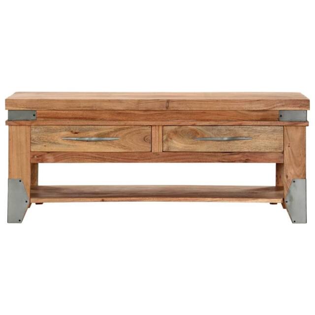 Berkfield Home Coffee Table 110x52x45 cm Solid Acacia Wood in Brown - Size: 110 x 52 x 45 cm - image 1
