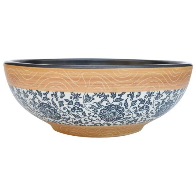 Berkfield Home Countertop Basin Multicolour Round Œ¶41x14 cm Ceramic - Size: 41x14 cm - image 1