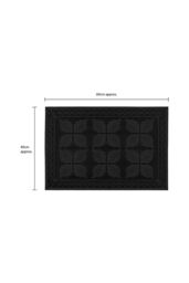 JVL Linden Scraper Rubber Pin Doormat 40x60cm in Black - Size: 40 cm x 60 cm - thumbnail 5