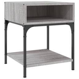 Berkfield Home Elegant Bedside Tables 2 pcs Grey Sonoma 40x41x50 cm Engineered Wood - Size: 40 x 41 x 50 cm - thumbnail 4