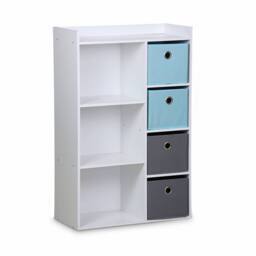 sweeek Children's storage unit with 4 baskets in Blue - thumbnail 2