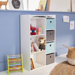sweeek Children's storage unit with 4 baskets in Blue - thumbnail 3