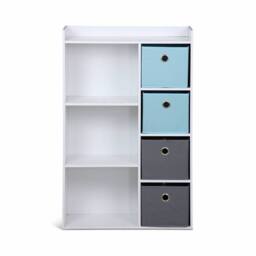 sweeek Children's storage unit with 4 baskets in Blue - thumbnail 6