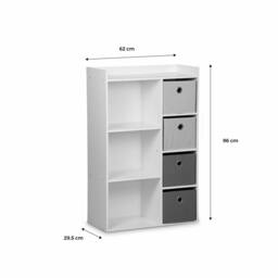 sweeek Children's storage unit with 4 baskets in Blue - thumbnail 5