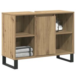 Berkfield Home Artisan Oak Vanity Artisan Oak Engineered Wood Medium in Brown - thumbnail 3