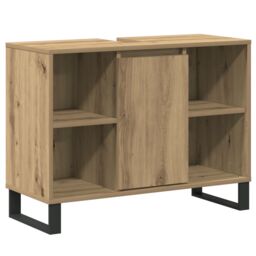Berkfield Home Artisan Oak Vanity Artisan Oak Engineered Wood Medium in Brown - thumbnail 2