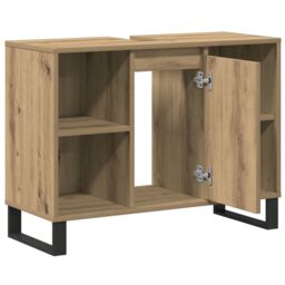 Berkfield Home Artisan Oak Vanity Artisan Oak Engineered Wood Medium in Brown - thumbnail 5