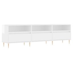 Berkfield Home TV Cabinet High Gloss White 150x30x44.5 cm Engineered Wood - thumbnail 2