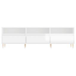Berkfield Home TV Cabinet High Gloss White 150x30x44.5 cm Engineered Wood - thumbnail 5