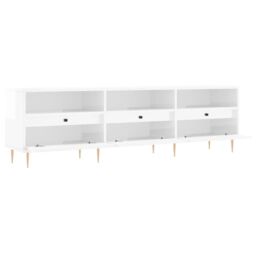 Berkfield Home TV Cabinet High Gloss White 150x30x44.5 cm Engineered Wood - thumbnail 6