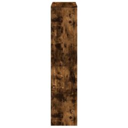 Berkfield Home Room Divider Bookcase 4-Tier Smoked Oak 131.5x29x131.5 cm Engineered Wood in Brown - thumbnail 6