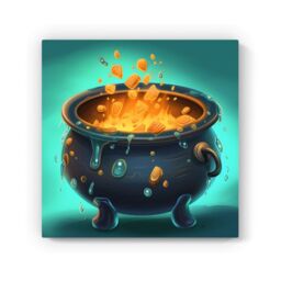 Warren Reed - Designer Bubbling Cauldron Splashart Canvas - Size: w40 inch x h40 inch - thumbnail 2