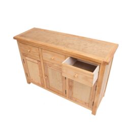 Cabinet Bits Lugo Waxed 3 Drawer 3 Door Sideboard Wood Knob in Light Brown - thumbnail 6