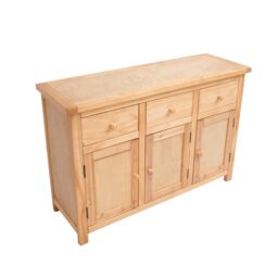 Cabinet Bits Lugo Waxed 3 Drawer 3 Door Sideboard Wood Knob in Light Brown - thumbnail 5