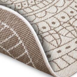 THE RUGS Porto Reversible Indoor Outdoor Rug Flatweave Polypropylene Design in Beige - Size: 200 cm diameter - thumbnail 2