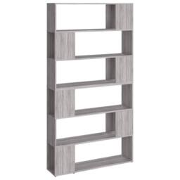 Berkfield Home Classic Book Cabinet/Room Divider Grey Sonoma 100x24x188 cm - Size: 100 x 24 x 188 cm - thumbnail 3