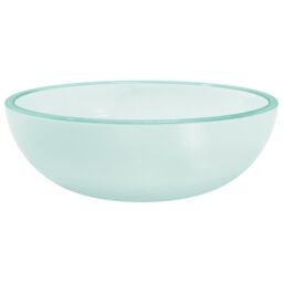 Berkfield Home Basin Tempered Glass 35x12 cm Frosted in Cream - thumbnail 2