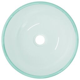 Berkfield Home Basin Tempered Glass 35x12 cm Frosted in Cream - thumbnail 3