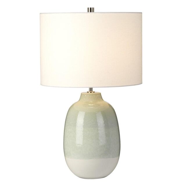 Netlighting Chelsfield 1 Light Table Lamp Ceramic E27 in White - image 1
