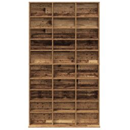 Berkfield Home CD Cabinet - Old Wood - 101x23x177.5 cm - Engineered Wood in Brown - thumbnail 6