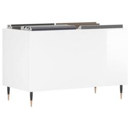 Berkfield Home Record Cabinet High Gloss White 74.5x38x48 cm Engineered Wood - thumbnail 3