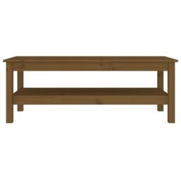 Berkfield Home Coffee Table Honey Brown 110x50x40 cm Solid Wood Pine - Size: 110 x 50 x 40 cm - thumbnail 3