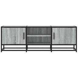Berkfield Home TV Cabinet Grey Sonoma 120x35x41 cm Engineered Wood & Metal - Size: 120 x 35 x 41 cm - thumbnail 4