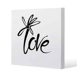 Benjamin Tate Design Love Type (Canvas Print) / 61 x 61 x 4cm in Natural - Size: 61 x 61 x 4 cm - thumbnail 1
