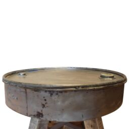 Berkfield Home Coffee Table Solid Reclaimed Wood 60x45 cm Silver in Brown - thumbnail 4