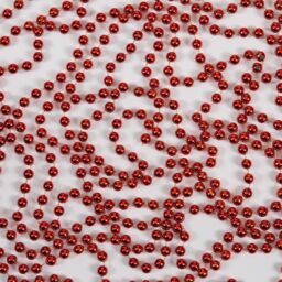 Shatchi Metallic 24ft Red Hanging Bead Garland Christmas Tree Xmas Home Room Decor Party Tinsel String Chain - thumbnail 3