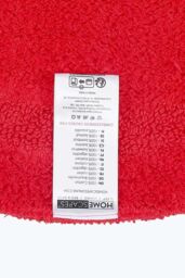 Homescapes Luxury Round Bath Mat Reversible 100% Cotton 1600GSM, 80cm, Quick Dry in Red - thumbnail 3