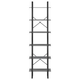 Berkfield Home Storage Shelf Grey 60x30x210 cm Solid Wood Pine - Size: 60 x 30 x 210 cm - thumbnail 3