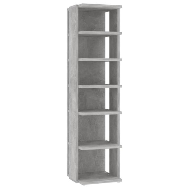 Berkfield Home Shoe Cabinet Concrete Grey 27.5x27x102 cm Engineered Wood - image 1