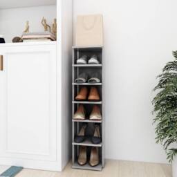 Berkfield Home Shoe Cabinet Concrete Grey 27.5x27x102 cm Engineered Wood - thumbnail 2