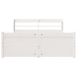 Berkfield Home Bed Frame with Headboard without Mattress White 140x200 cm - thumbnail 6
