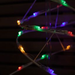 Samuel Alexander 45cm Set of 4 Light up White Spiral Christmas Tree Garden Path Lights with 100 Multi-Coloured LEDs - thumbnail 6